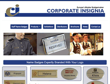 Tablet Screenshot of corporate-insignia.com